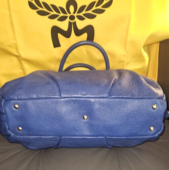 MCM Royal Blue Satchel Bag - Picture 6 of 7